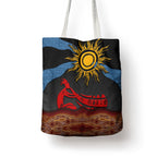 Didgeridoo Tote Bag Australian Aboriginal Sun Motif Indigenous Art