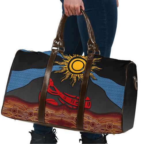 Didgeridoo Travel Bag Australian Aboriginal Sun Motif Indigenous Art