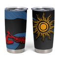 Didgeridoo Tumbler Cup Australian Aboriginal Sun Motif Indigenous Art