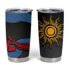 Didgeridoo Tumbler Cup Australian Aboriginal Sun Motif Indigenous Art
