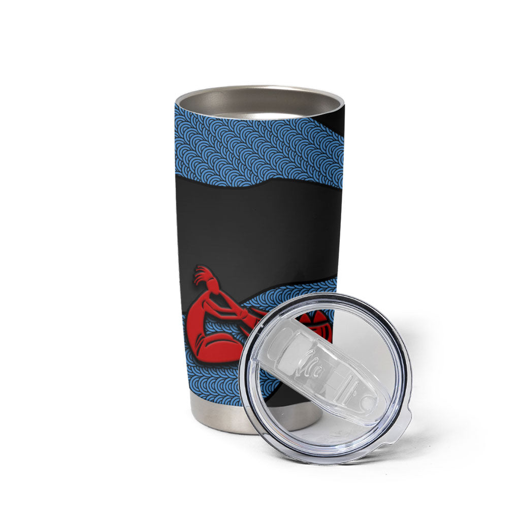 Didgeridoo Tumbler Cup Australian Aboriginal Sun Motif Indigenous Art