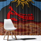 Didgeridoo Window Curtain Australian Aboriginal Sun Motif Indigenous Art