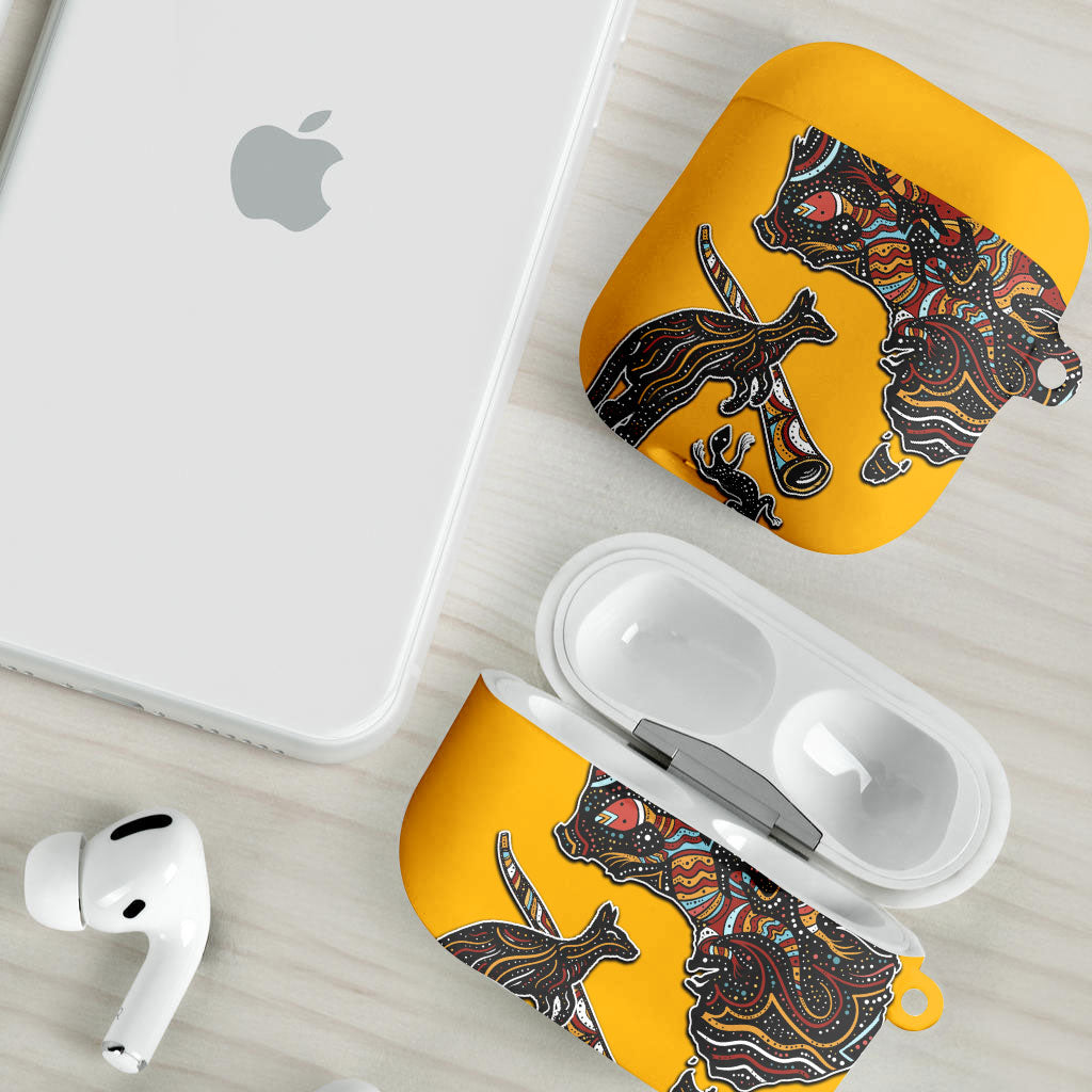 Didgeridoo Kangaroo Australia AirPods Case Aboriginal Dot Art Indigenous Wildlife