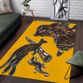 Didgeridoo Kangaroo Australia Area Rug Aboriginal Dot Art Indigenous Wildlife