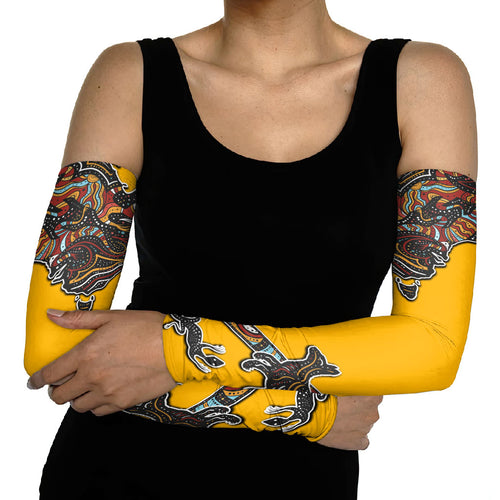 Didgeridoo Kangaroo Australia Arm Sleeves Aboriginal Dot Art Indigenous Wildlife