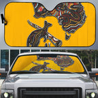 Didgeridoo Kangaroo Australia Auto Sun Shade Aboriginal Dot Art Indigenous Wildlife