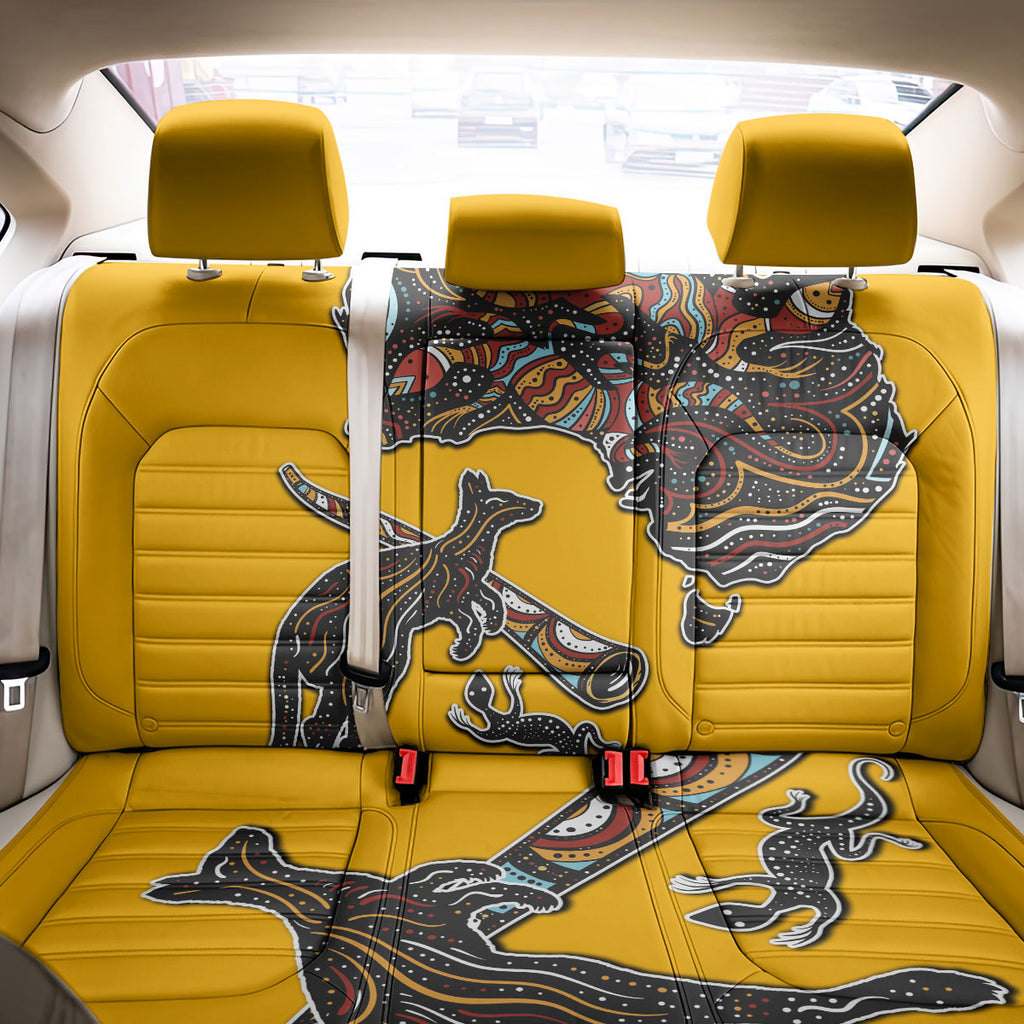Didgeridoo Kangaroo Australia Back Car Seat Cover Aboriginal Dot Art Indigenous Wildlife
