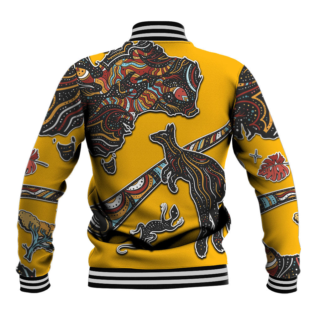 Didgeridoo Kangaroo Australia Baseball Jacket Aboriginal Dot Art Indigenous Wildlife