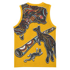 Didgeridoo Kangaroo Australia Basketball Jersey Aboriginal Dot Art Indigenous Wildlife