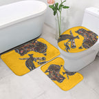 Didgeridoo Kangaroo Australia Bathroom Set Aboriginal Dot Art Indigenous Wildlife