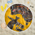 Didgeridoo Kangaroo Australia Beach Blanket Aboriginal Dot Art Indigenous Wildlife