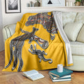 Didgeridoo Kangaroo Australia Blanket Aboriginal Dot Art Indigenous Wildlife