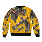 Didgeridoo Kangaroo Australia Bomber Jacket Aboriginal Dot Art Indigenous Wildlife