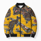 Didgeridoo Kangaroo Australia Bomber Puffer Jacket Aboriginal Dot Art Indigenous Wildlife