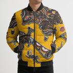 Didgeridoo Kangaroo Australia Bomber Puffer Jacket Aboriginal Dot Art Indigenous Wildlife