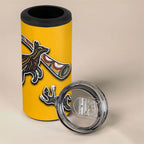 Didgeridoo Kangaroo Australia 4 in 1 Can Cooler Tumbler Aboriginal Dot Art Indigenous Wildlife