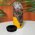 Didgeridoo Kangaroo Australia 4 in 1 Can Cooler Tumbler Aboriginal Dot Art Indigenous Wildlife