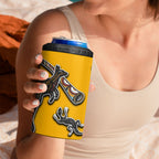 Didgeridoo Kangaroo Australia 4 in 1 Can Cooler Tumbler Aboriginal Dot Art Indigenous Wildlife