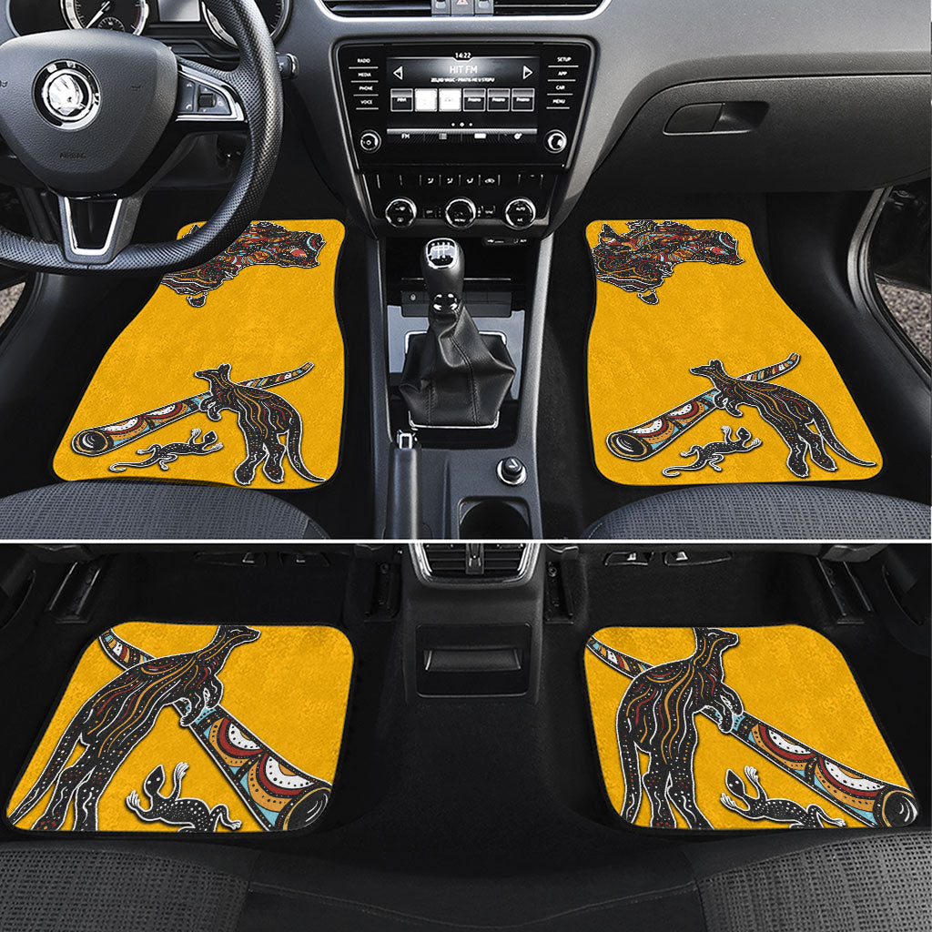 Didgeridoo Kangaroo Australia Car Mats Aboriginal Dot Art Indigenous Wildlife