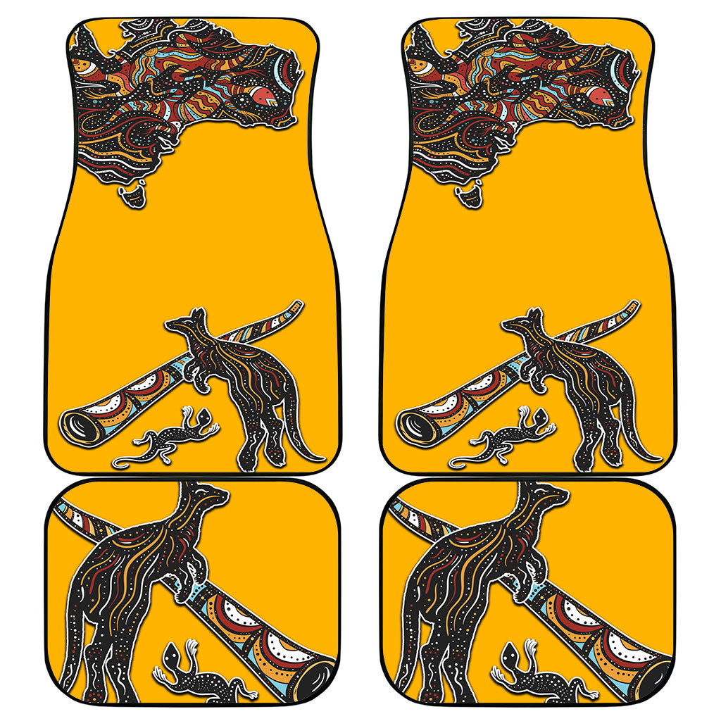Didgeridoo Kangaroo Australia Car Mats Aboriginal Dot Art Indigenous Wildlife