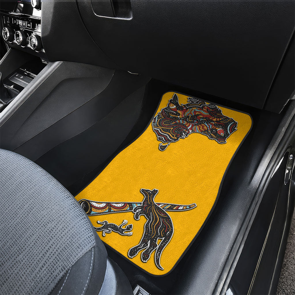 Didgeridoo Kangaroo Australia Car Mats Aboriginal Dot Art Indigenous Wildlife