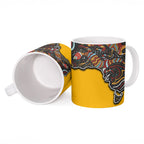 Didgeridoo Kangaroo Australia Ceramic Mug Aboriginal Dot Art Indigenous Wildlife