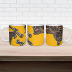 Didgeridoo Kangaroo Australia Ceramic Mug Aboriginal Dot Art Indigenous Wildlife