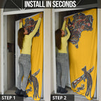 Didgeridoo Kangaroo Australia Door Cover Aboriginal Dot Art Indigenous Wildlife