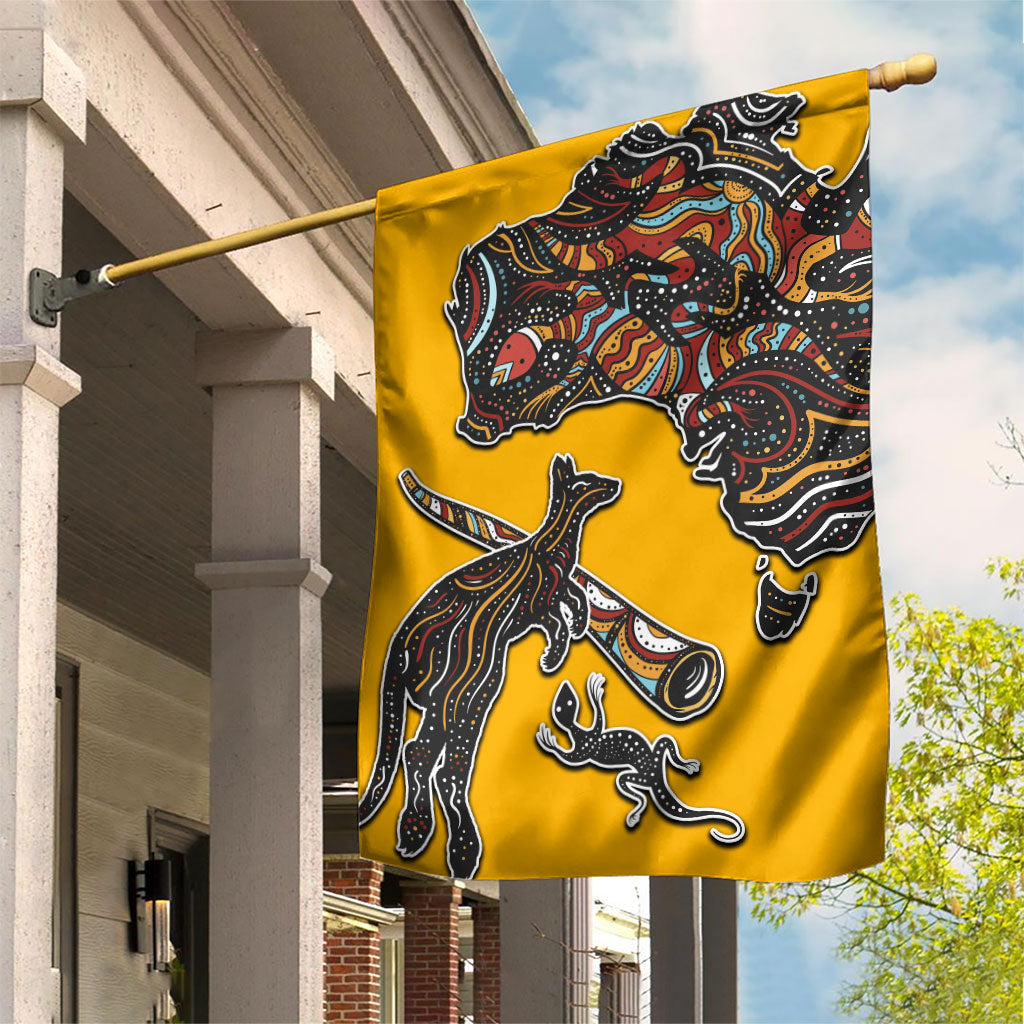 Didgeridoo Kangaroo Australia Garden Flag Aboriginal Dot Art Indigenous Wildlife