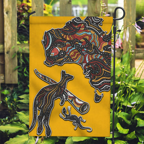 Didgeridoo Kangaroo Australia Garden Flag Aboriginal Dot Art Indigenous Wildlife