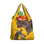 Didgeridoo Kangaroo Australia Grocery Bag Aboriginal Dot Art Indigenous Wildlife