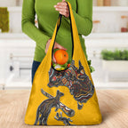 Didgeridoo Kangaroo Australia Grocery Bag Aboriginal Dot Art Indigenous Wildlife
