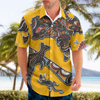 Didgeridoo Kangaroo Australia Hawaiian Shirt Aboriginal Dot Art Indigenous Wildlife