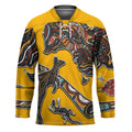 Didgeridoo Kangaroo Australia Hockey Jersey Aboriginal Dot Art Indigenous Wildlife