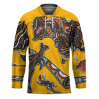 Didgeridoo Kangaroo Australia Hockey Jersey Aboriginal Dot Art Indigenous Wildlife