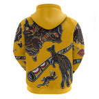 Didgeridoo Kangaroo Australia Hoodie Aboriginal Dot Art Indigenous Wildlife
