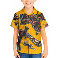 Didgeridoo Kangaroo Australia Kid Hawaiian Shirt Aboriginal Dot Art Indigenous Wildlife