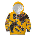Didgeridoo Kangaroo Australia Kid Hoodie Aboriginal Dot Art Indigenous Wildlife