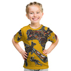Didgeridoo Kangaroo Australia Kid T Shirt Aboriginal Dot Art Indigenous Wildlife