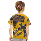 Didgeridoo Kangaroo Australia Kid T Shirt Aboriginal Dot Art Indigenous Wildlife