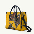 Didgeridoo Kangaroo Australia Leather Bag Aboriginal Dot Art Indigenous Wildlife