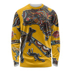Didgeridoo Kangaroo Australia Long Sleeve Shirt Aboriginal Dot Art Indigenous Wildlife