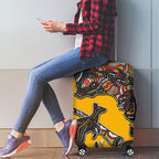 Didgeridoo Kangaroo Australia Luggage Cover Aboriginal Dot Art Indigenous Wildlife