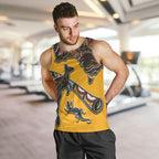 Didgeridoo Kangaroo Australia Men Tank Top Aboriginal Dot Art Indigenous Wildlife