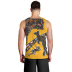 Didgeridoo Kangaroo Australia Men Tank Top Aboriginal Dot Art Indigenous Wildlife