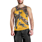 Didgeridoo Kangaroo Australia Men Tank Top Aboriginal Dot Art Indigenous Wildlife