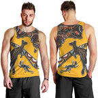 Didgeridoo Kangaroo Australia Men Tank Top Aboriginal Dot Art Indigenous Wildlife