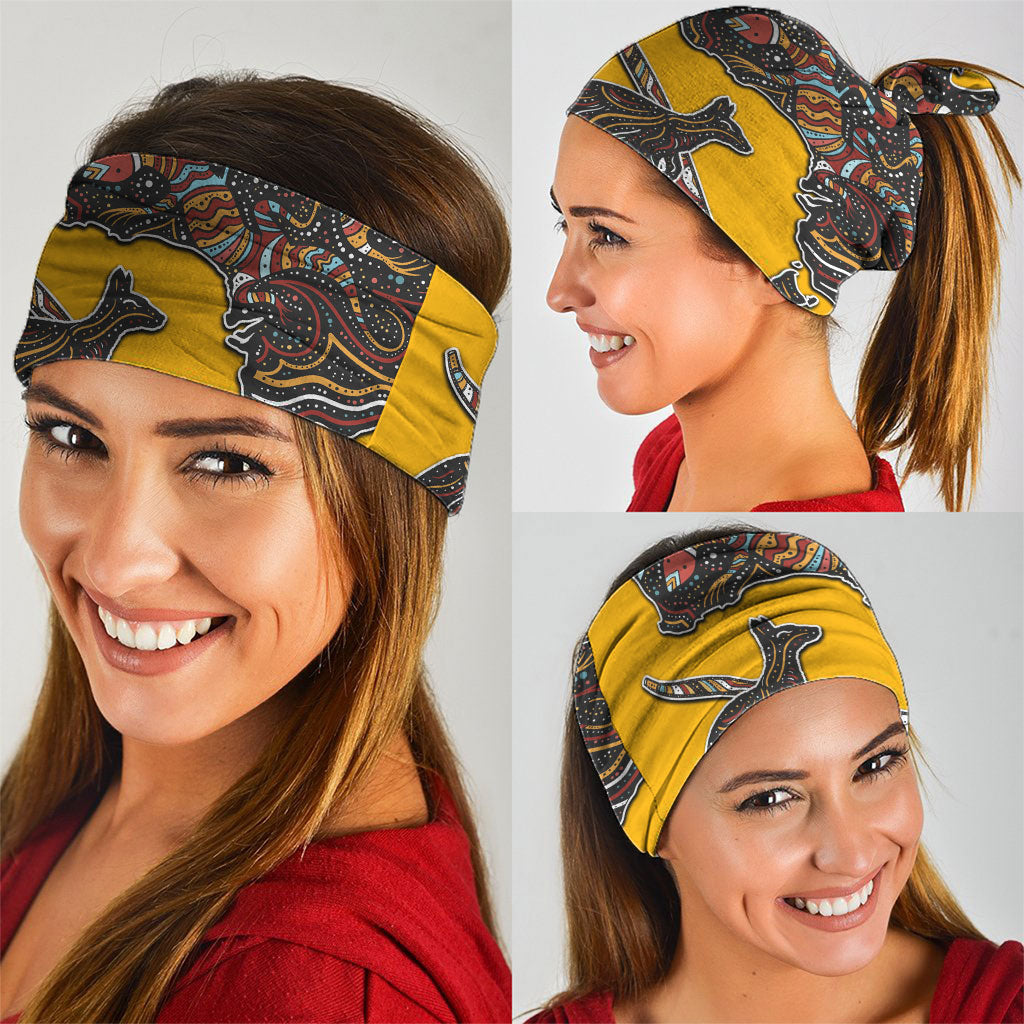 Didgeridoo Kangaroo Australia Neck Gaiter Aboriginal Dot Art Indigenous Wildlife