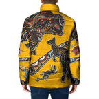 Didgeridoo Kangaroo Australia Padded Jacket Aboriginal Dot Art Indigenous Wildlife