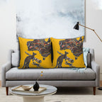 Didgeridoo Kangaroo Australia Pillow Cover Aboriginal Dot Art Indigenous Wildlife